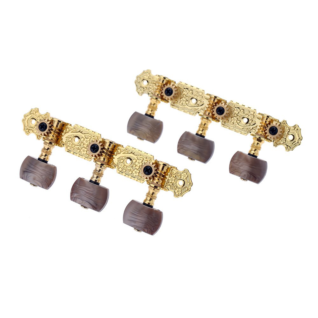 Classical Guitar Tuning Key Plated Peg Tuner Machine Head String Tuner Left + right Andoer Alice AOS-020B1P 2pcs 